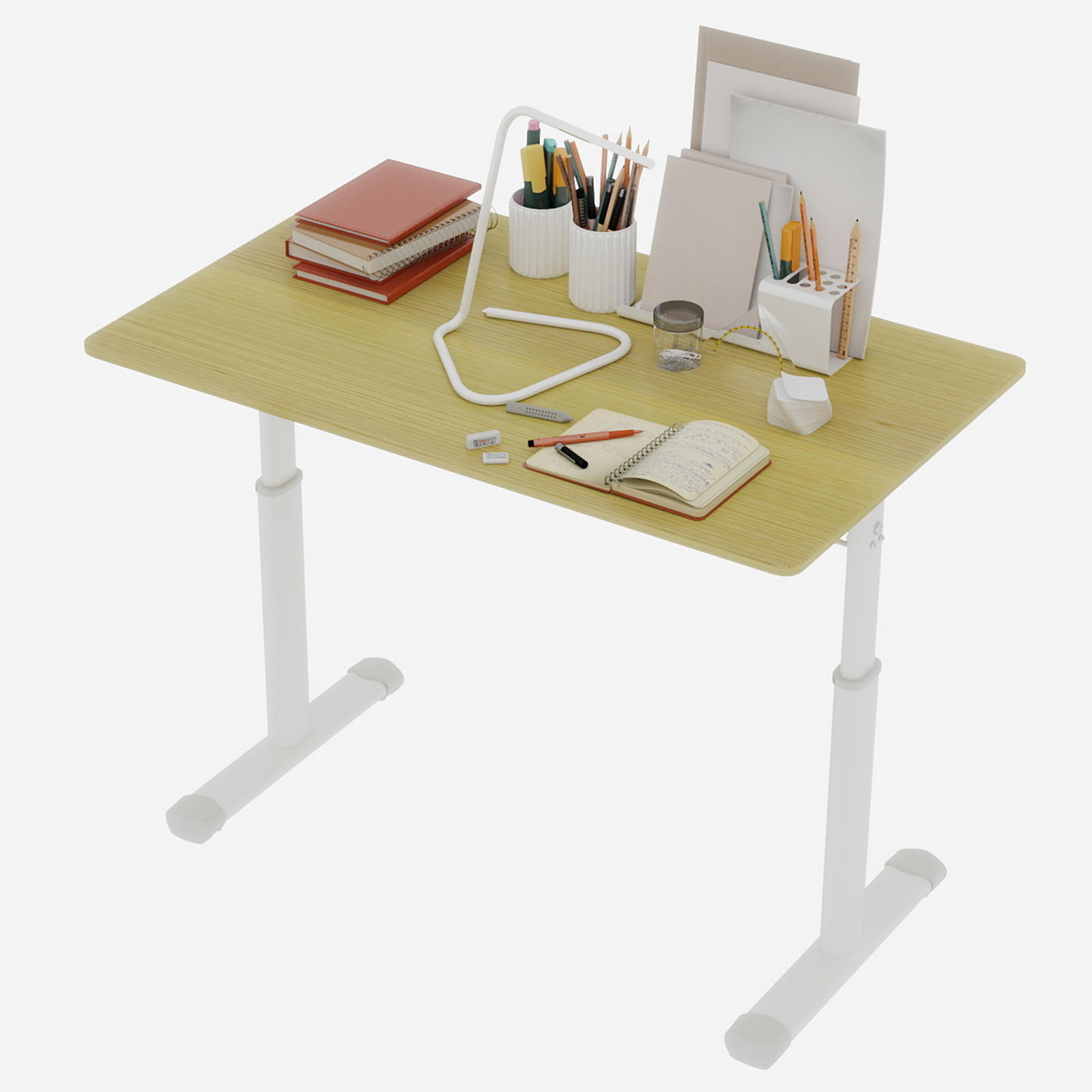 STILVORA PŘÍRODNÍ PSACÍ STŮL pro děti, kompaktní design do pokoje a kanceláře, 100x60x90 cm