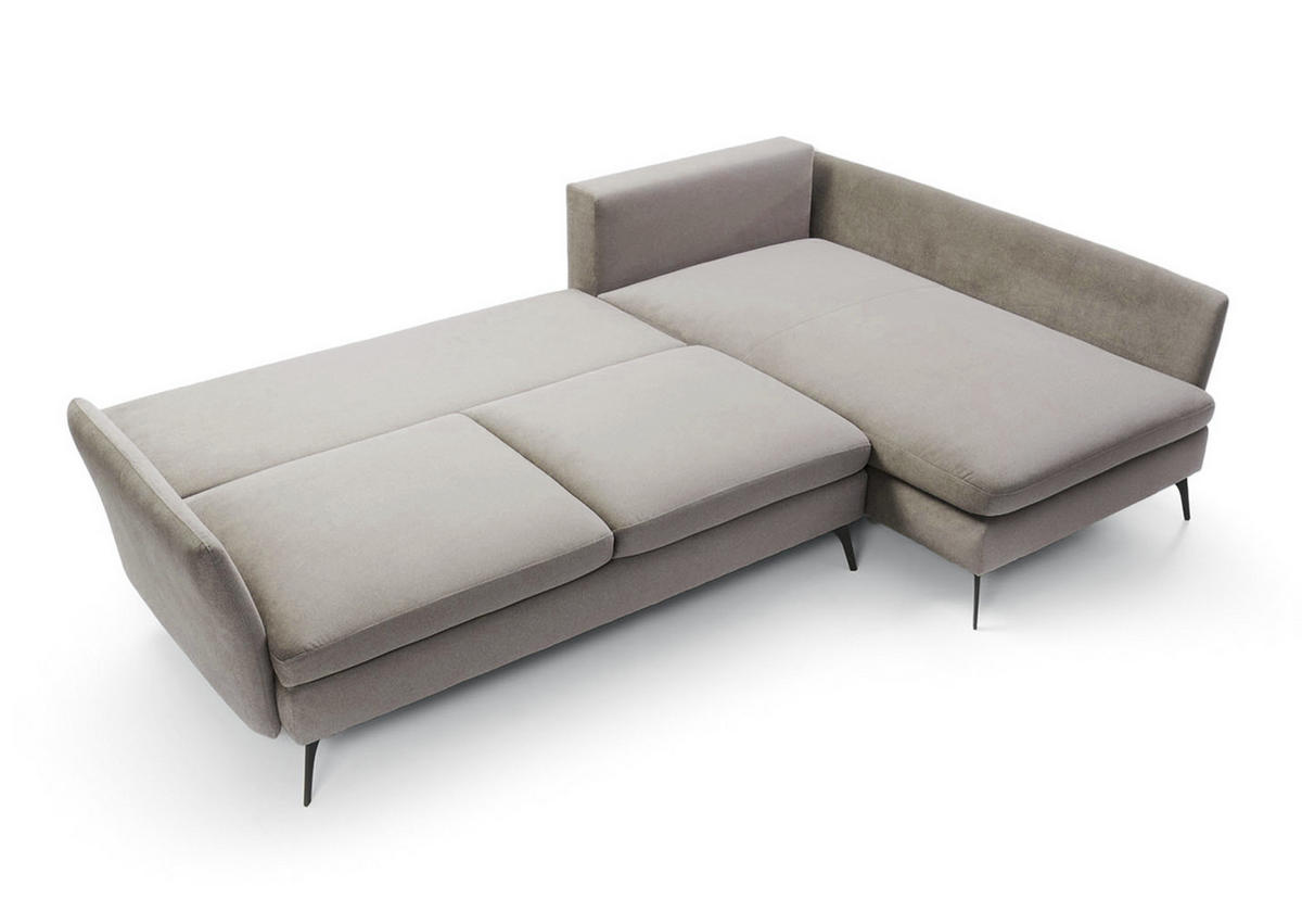 ECKSOFA Demisbal Hellgrau mit Bettkasten - Hellgrau, Textil (282/182cm) - Selsey