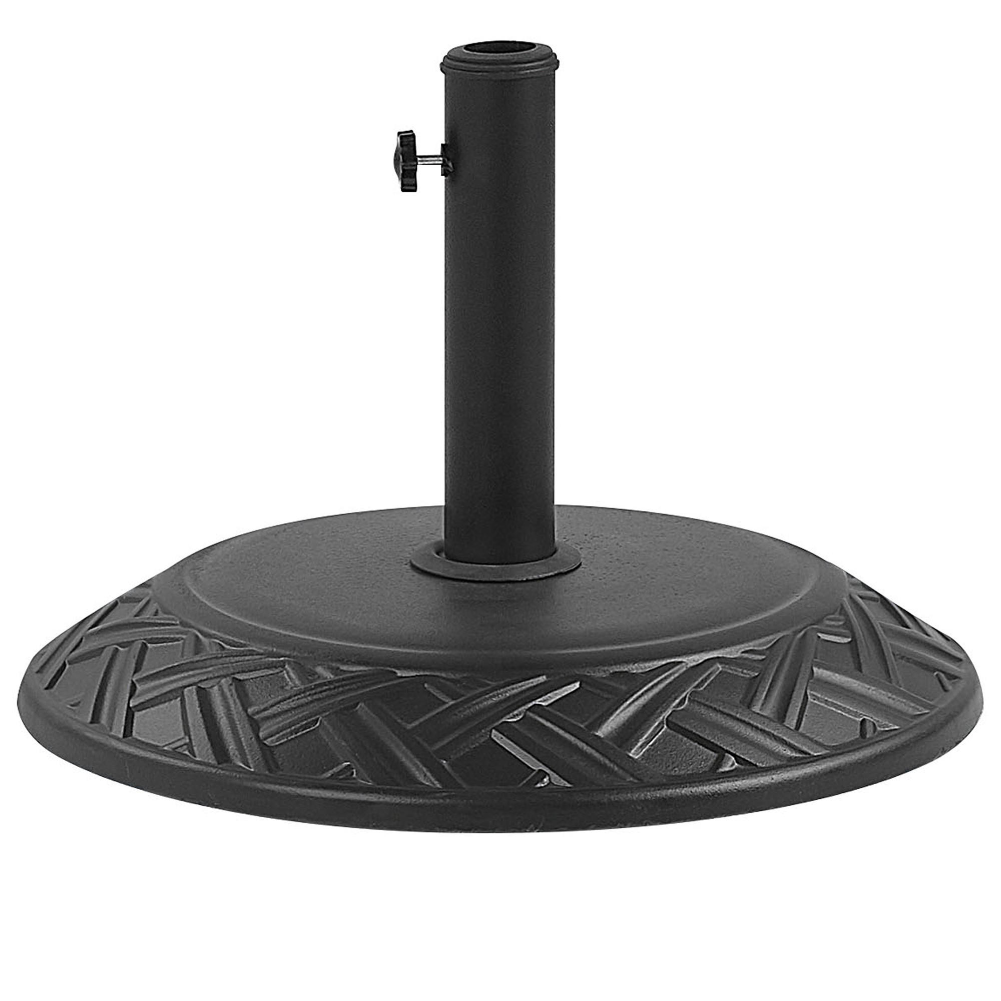 SONNENSCHIRMSTÄNDER schwarz 50 cm Capaci - Schwarz, Stein (50/50cm) - Beliani