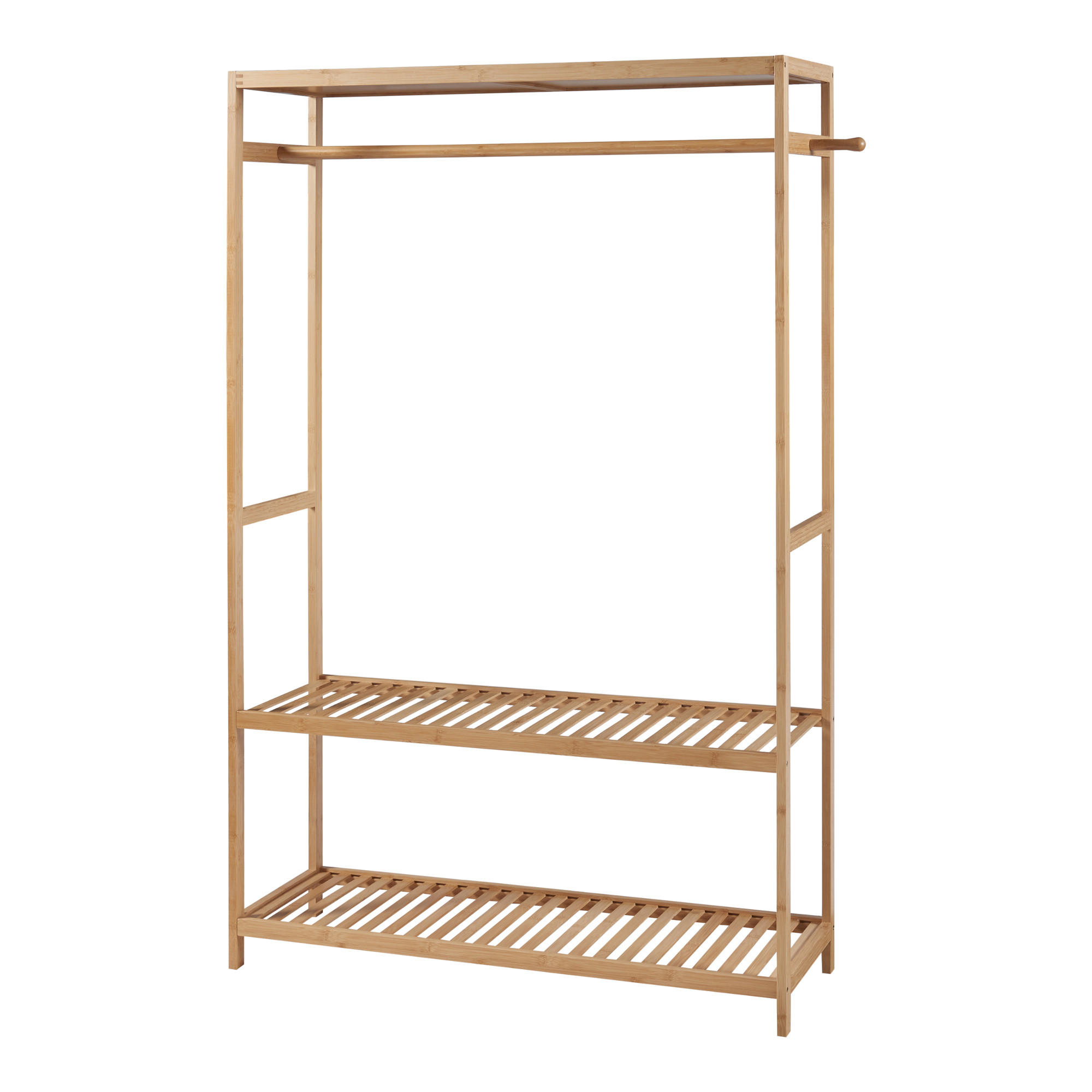 GARDEROBENSTÄNDER Herøy - Naturfarben, Naturmaterialien (100/165/35cm) - [en.casa]