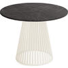 ESSTISCH Naro runder ausziehbarer, Marmor Schwarz 120-200/120/76 cm - Kaschmir/Anthrazit, Holzwerkstoff/Metall (120/120/76cm) - WFL GROUP