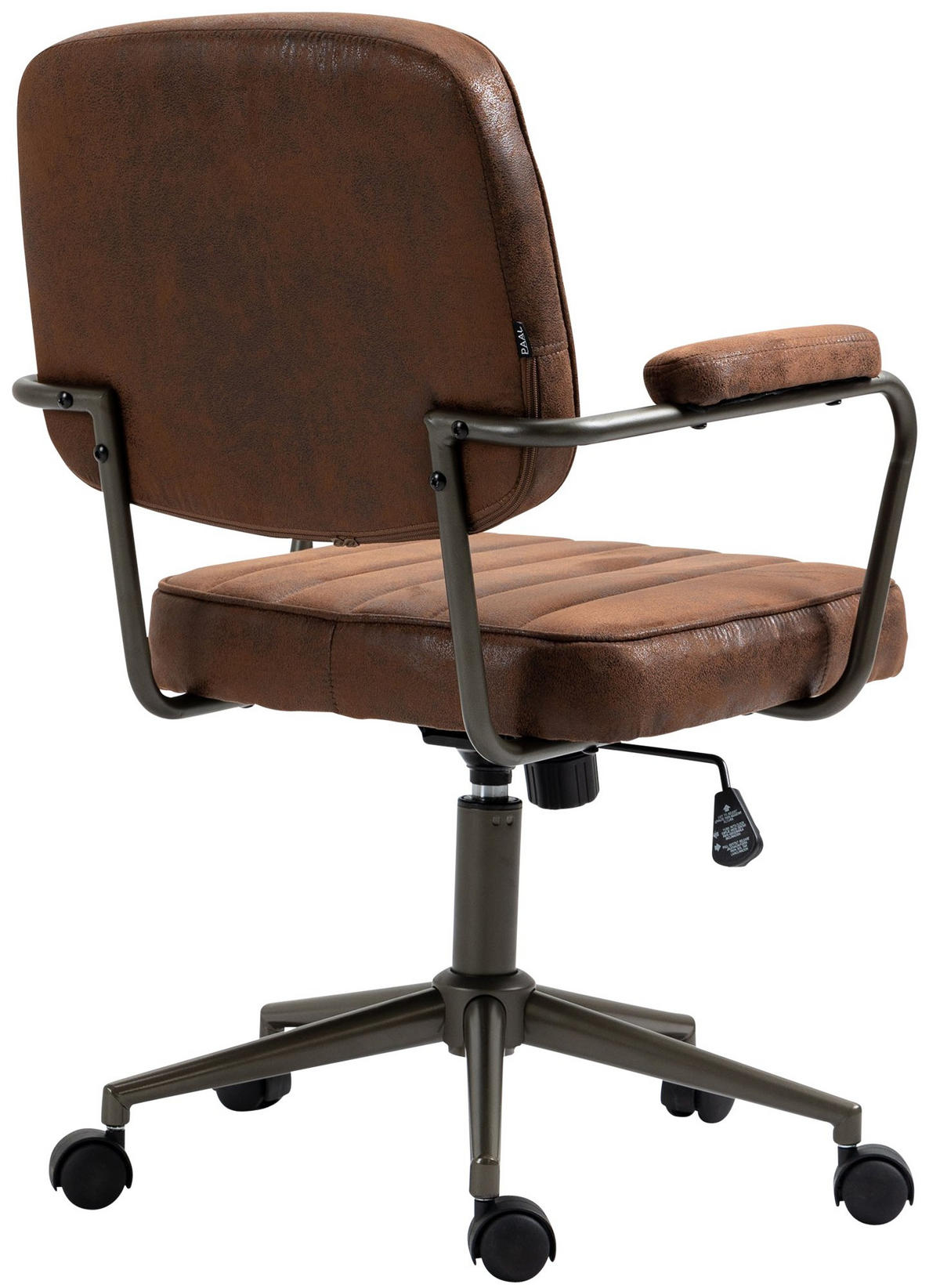 DREHSTUHL Lederlook cognac - Cognac/Schwarz, Textil/Metall (61/88/63cm) - CLP