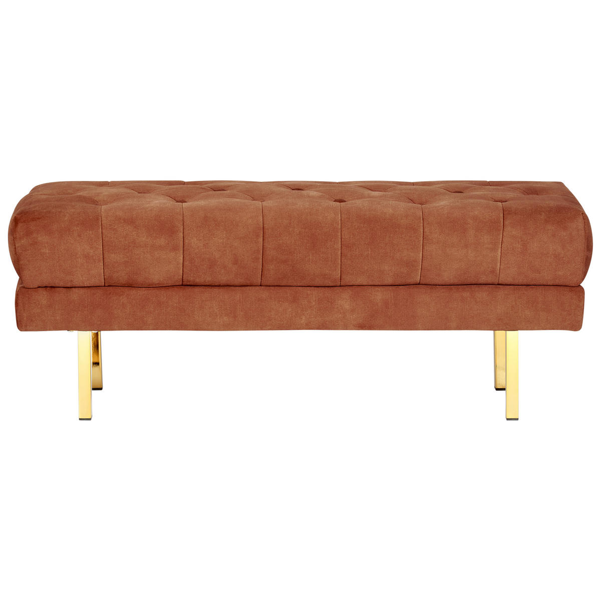 POLSTERBANK Samtstoff Dunkelrot Roseville - Dunkelrot, Textil (117/44/40cm) - Beliani