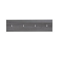 GARDEROBENLEISTE Hochglanz weiß, Sardegna grau, Wandgarderobe 80 x 21 cm - Weiß Hochglanz/Grau, Holzwerkstoff (80/21/2cm) - Top.Furn