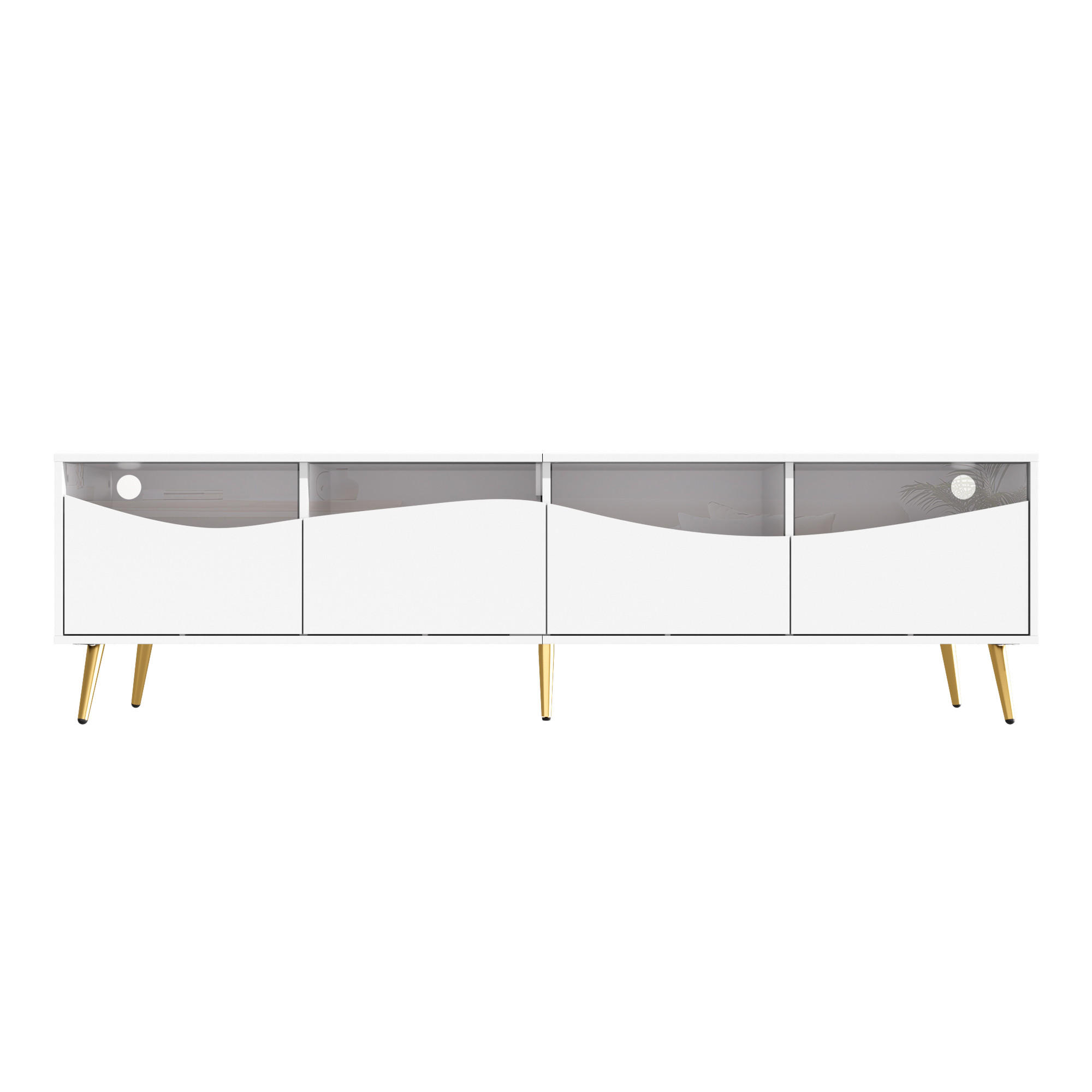 TV-LOWBOARD Weiß 180/40/50 cm - Weiß, Holzwerkstoff (180/50/40cm) - PANGIVO