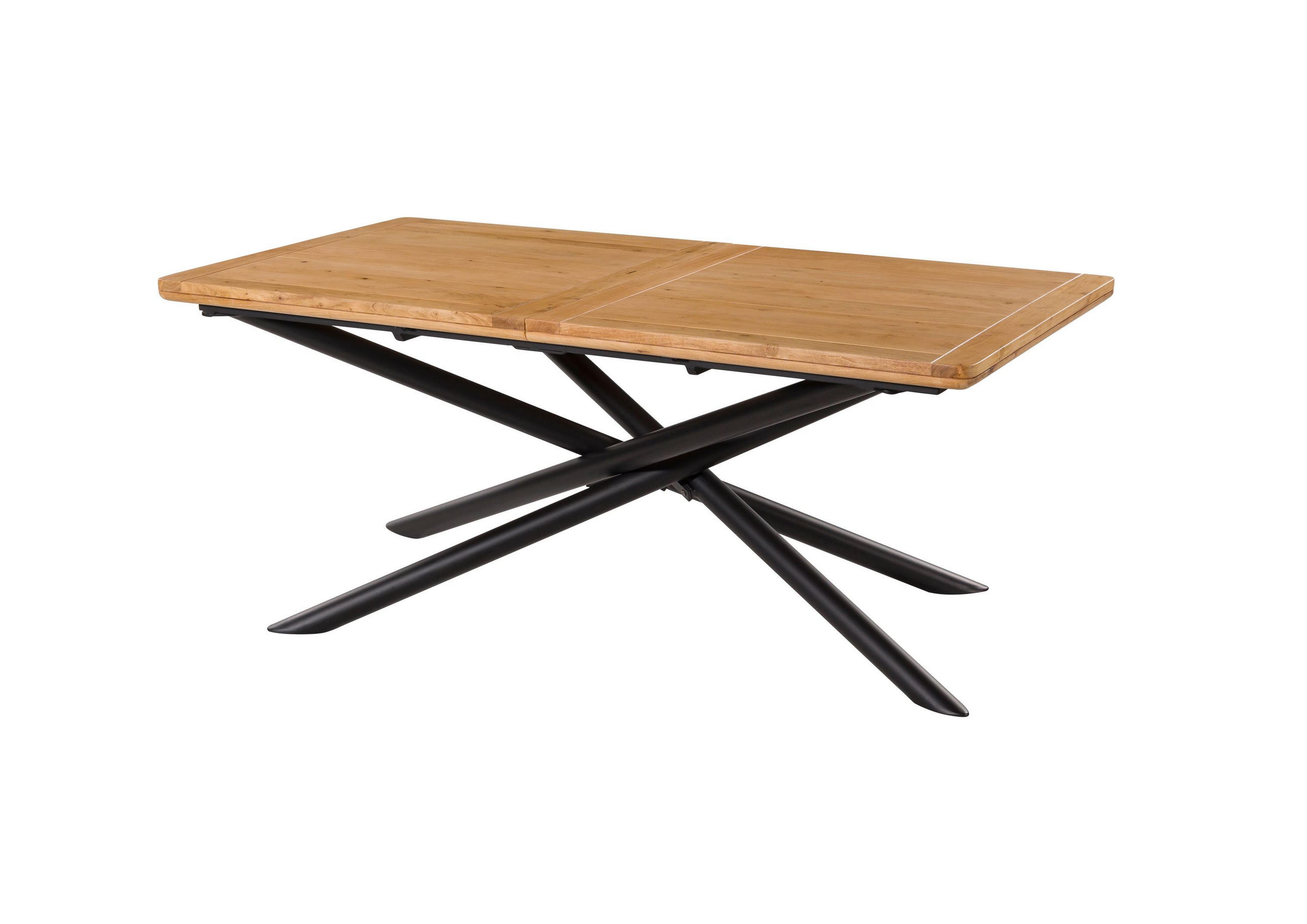 ESSTISCH ausziehbar 160-220x90x76 Akazie natur lackiert LONDON #100 - Naturfarben, Holz (160/90/76cm) - Massivmoebel24