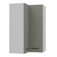 ECKHÄNGESCHRANK Bonn W14/60 weiß / reed green matt 60 / 60 / 96cm - Weiß/Grün, Holz/Holzwerkstoff (60/96/60cm) - Feldmann-Wohnen