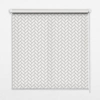 VNÚTORNÁ roleta - okenná roleta - roleta - 150x180 cm - Obdĺžnik vedľa obdĺžnika - biela, plast (150/180/0.5cm) - TULUP