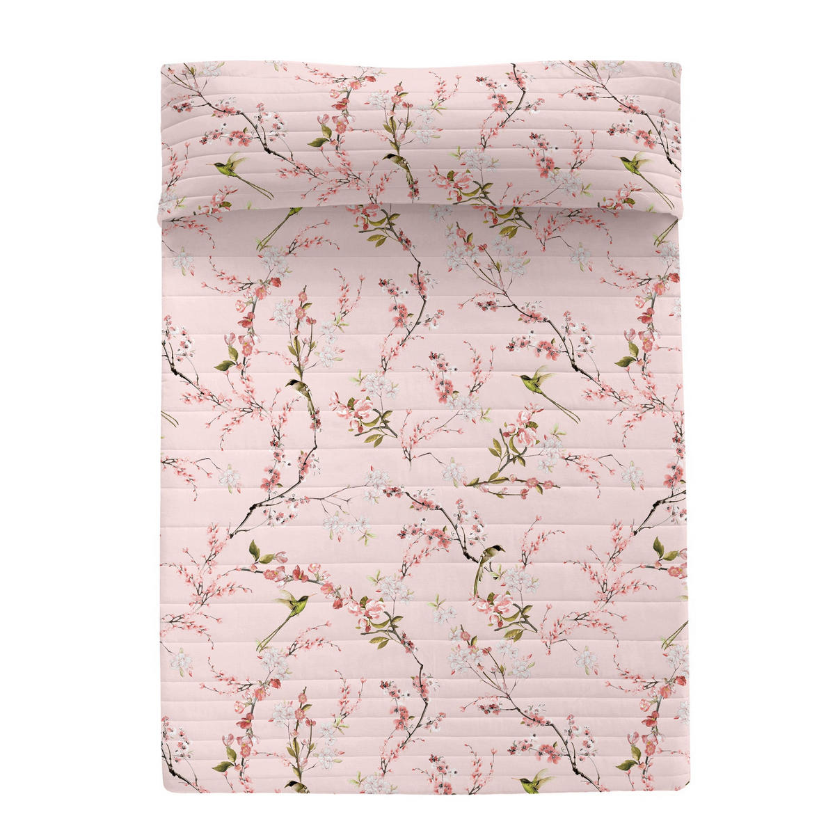 TAGESDECKE Chinoiserie rose 270x260 cm (Bett 160/180) - Multicolor, Textil (270/260cm) - Happy Friday