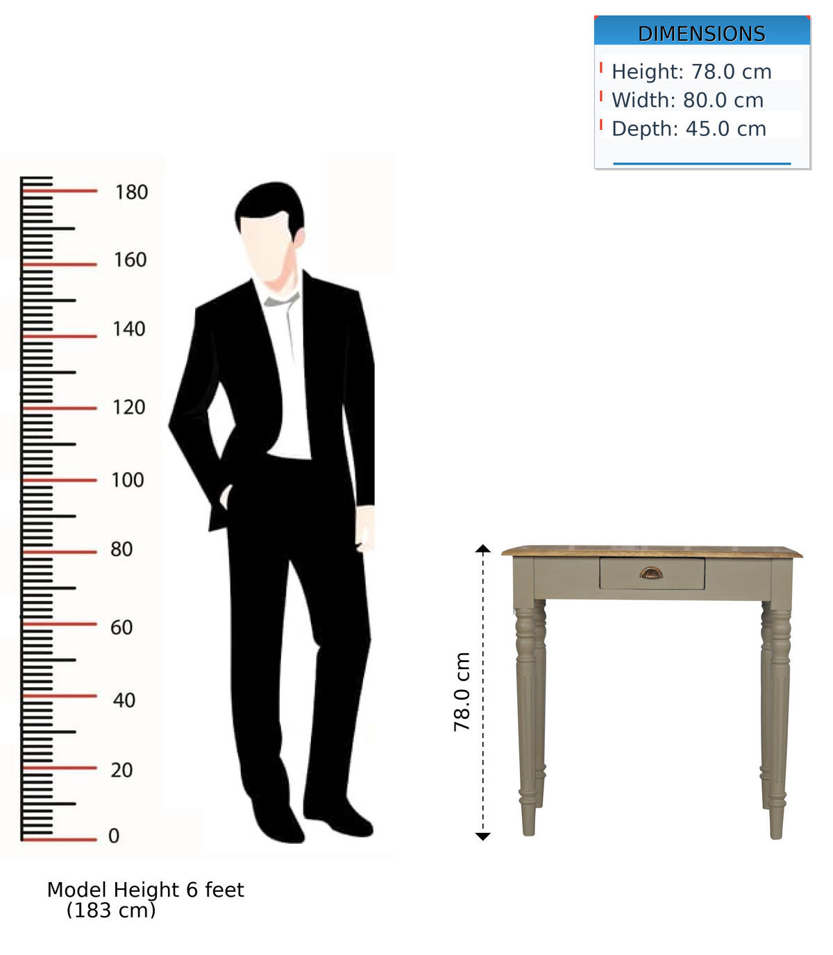 SCHREIBTISCH Finesse, 1 Schublade, Grey und Beige - Messingfarben/Multicolor, Mangoholz/Holz (45/80/78cm) - Artisan Furniture