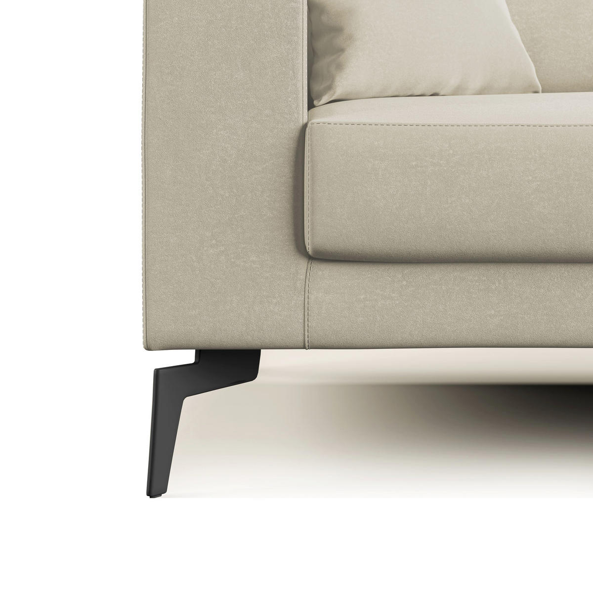 LINEARSOFA Prestige - Creme, Textil (146/95/91cm) - Divani.store