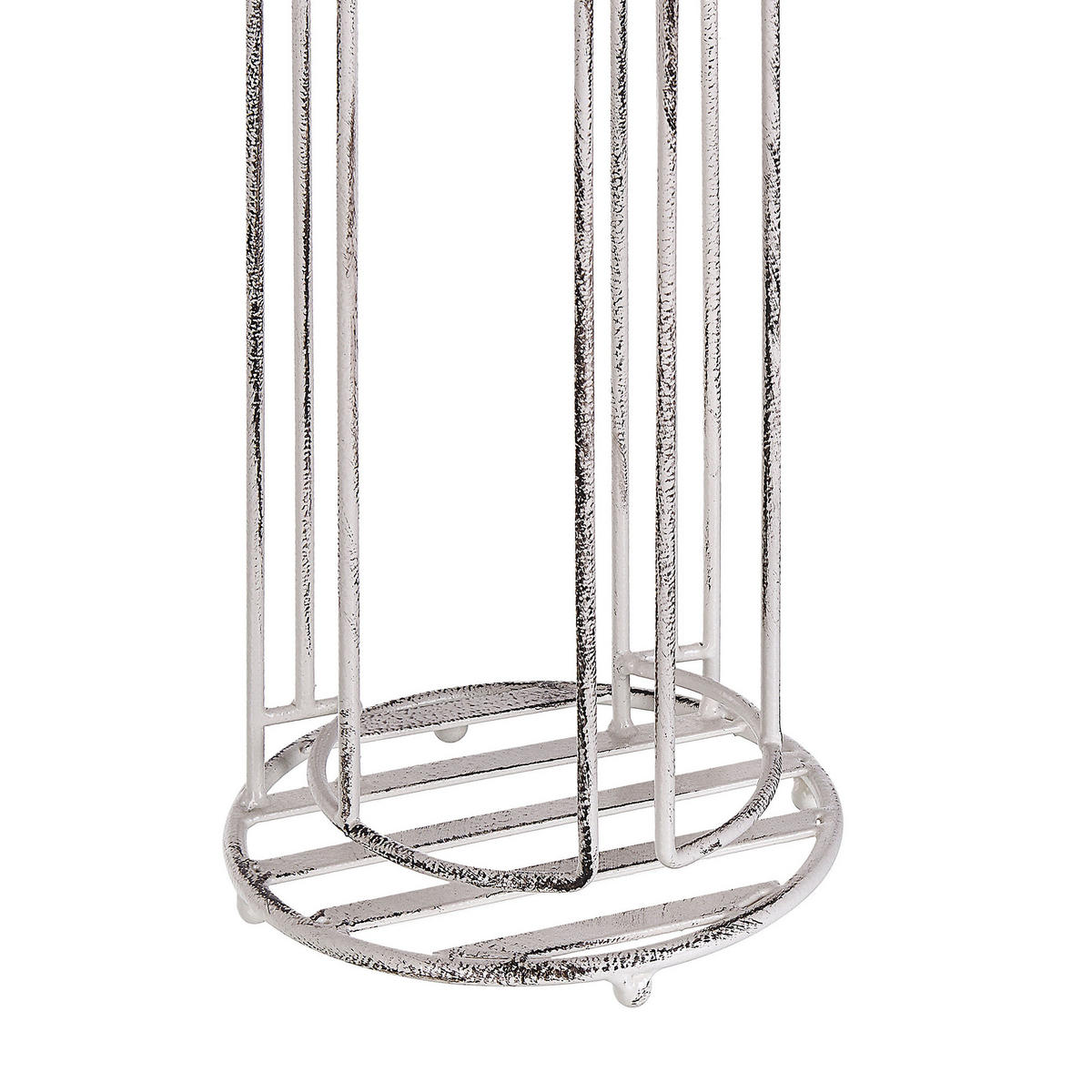 TOILETTENPAPIERSTÄNDER Metall Antik Optikweiß Temuco - Weiß, Metall (20/75/20cm) - Beliani