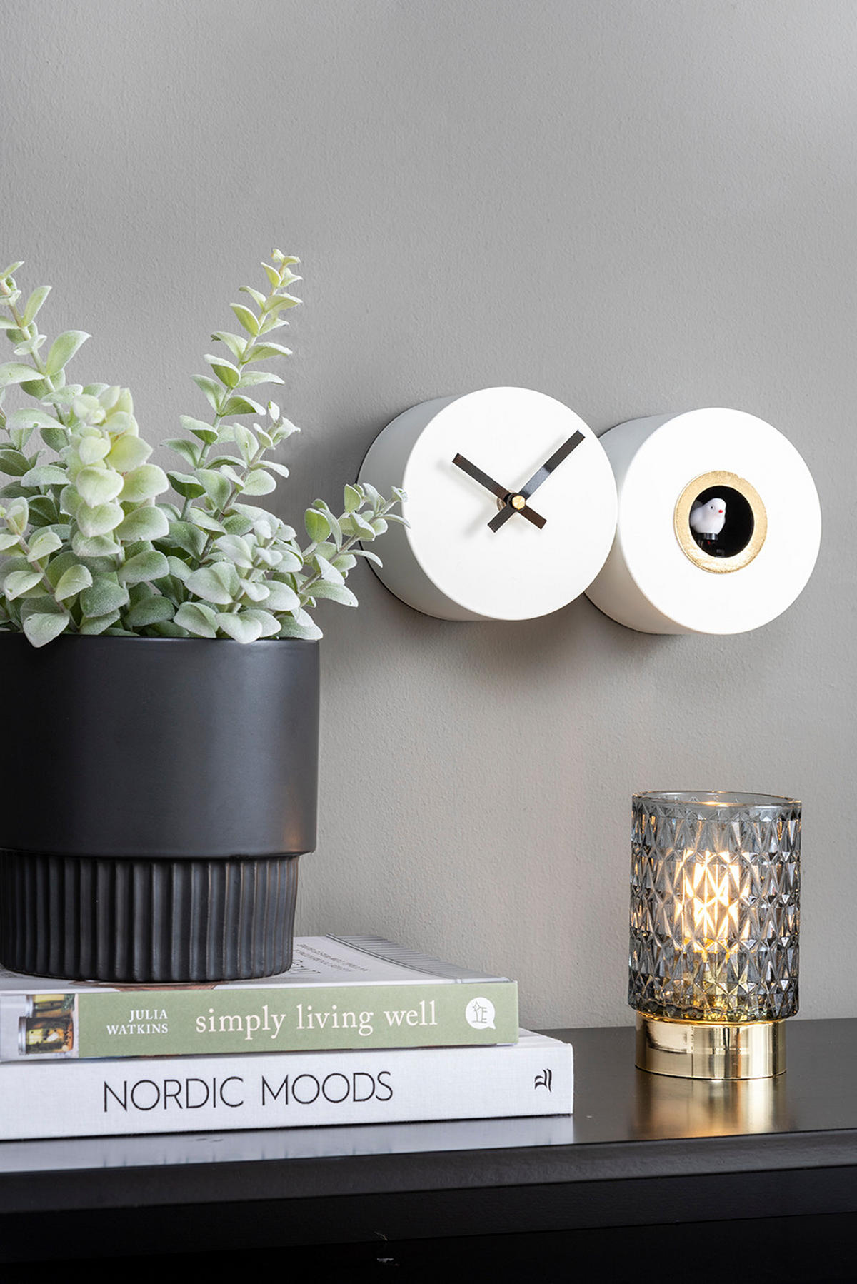 WANDUHR Duo Cuckoo 7.2/26/13 cm - Weiß, Metall (26/13/7.2cm) - Karlsson