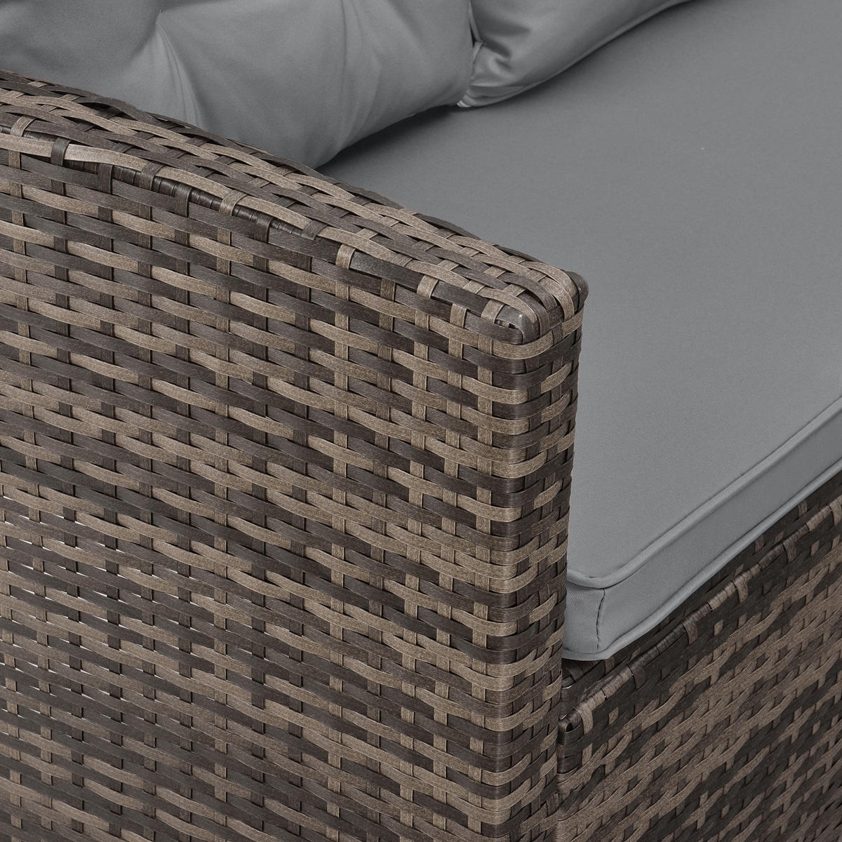 SITZGRUPPE Monroe Braun - Braun/Grau, Kunststoff - SVITA