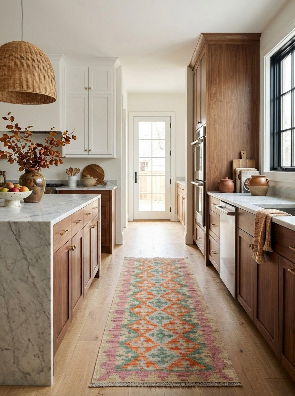 HANDWEBTEPPICH Kelim Gashgai Grün 195/62 cm Schurwolle - Grün, Textil (62/195cm) - Looma