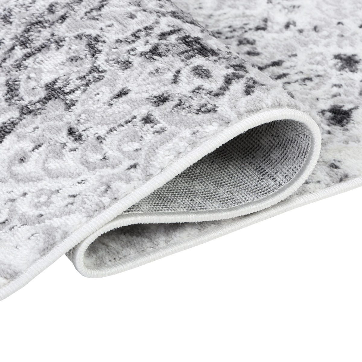 TEPPICHLÄUFER SKY hellgrau vintage 120/200 cm - Hellgrau, Textil (120/200cm) - Tapiso