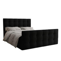 BOXBETT Orchido 160/200 cm in Schwarz – mit Bettkasten und Komfort - Schwarz, Holz/Holzwerkstoff (160/200cm) - AX Living