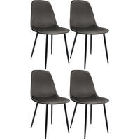 ESSZIMMERSTUHL Maryam 4er Set 88x45x54 cm Anthrazit - Anthrazit, Textil (45/88/54cm) - furnicato
