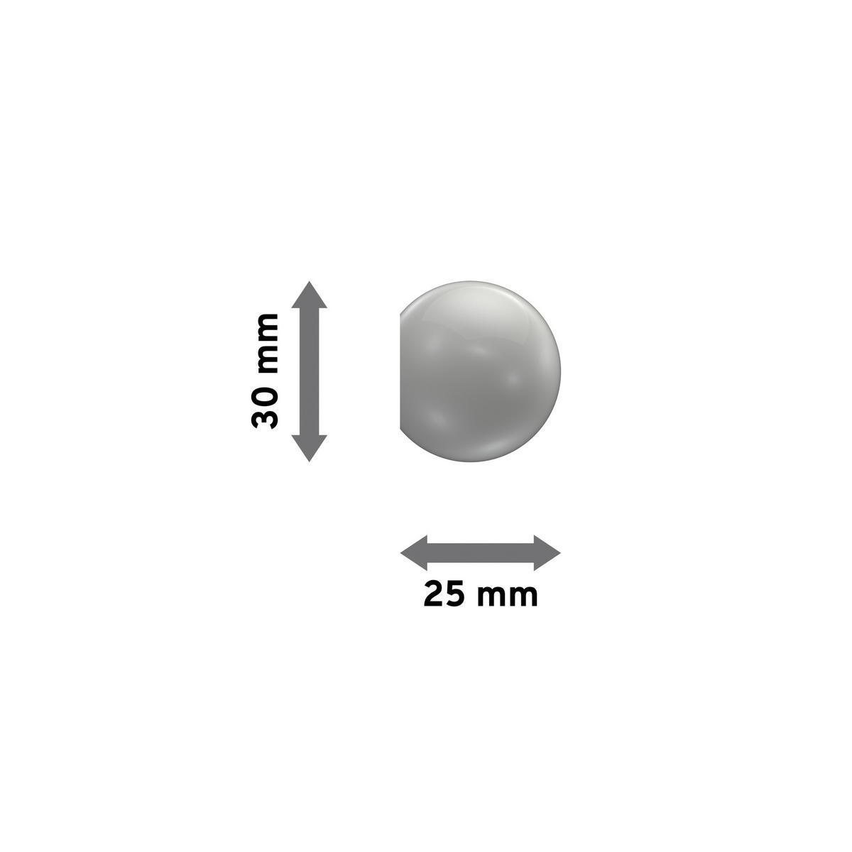 ENDSTÜCKE FÜR GARDINENSTANGEN 20 mm Ø, Luino Weiß, Packung 2 Stück - Weiß, Metall (2.5/3/3cm) - INTERDECO