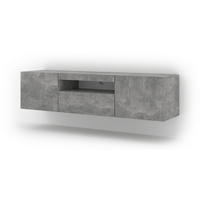 TV LOWBOARD Beton 150/42/37 - Grau, Holzwerkstoff (150/42/37cm) - RAUMHIRSCH FURNITURE
