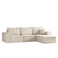 ECKSOFA L-förmige Bohoo-Maxi Hellbeige Rechts - Ecru, Holz (292/192cm) - Kaiser Möbel