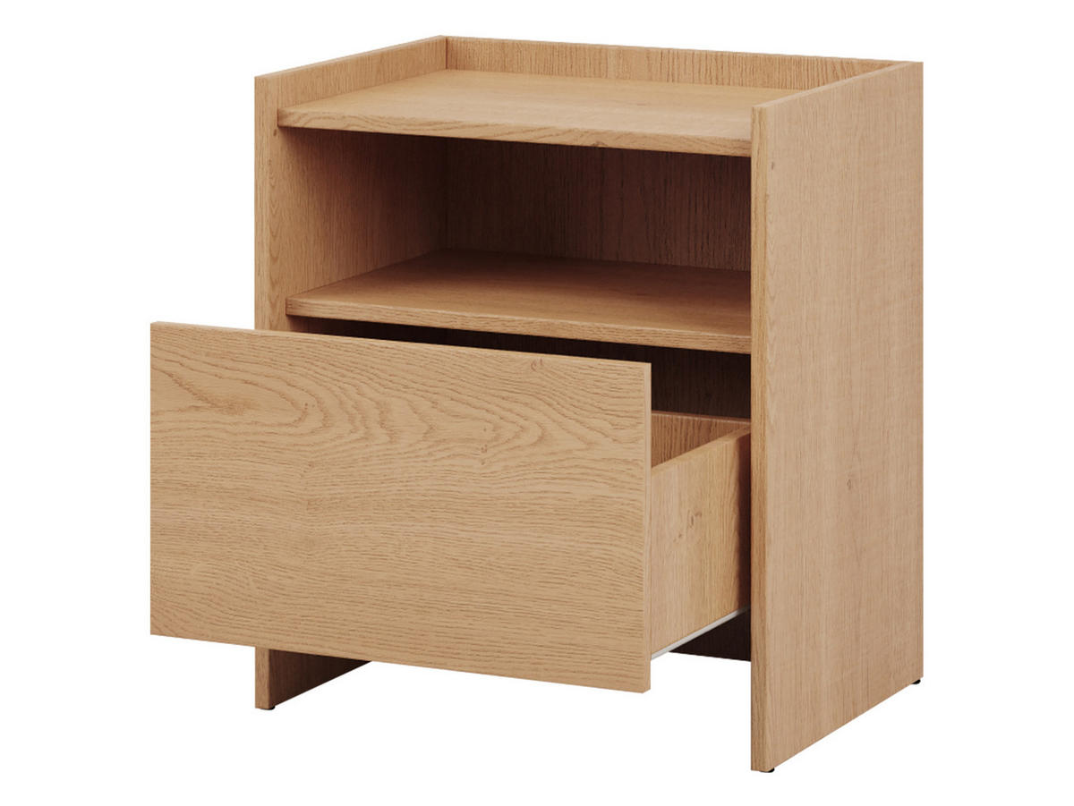 NACHTTISCH Japandi - Braun, Holzwerkstoff (53/60/38cm) - MIRJAN24