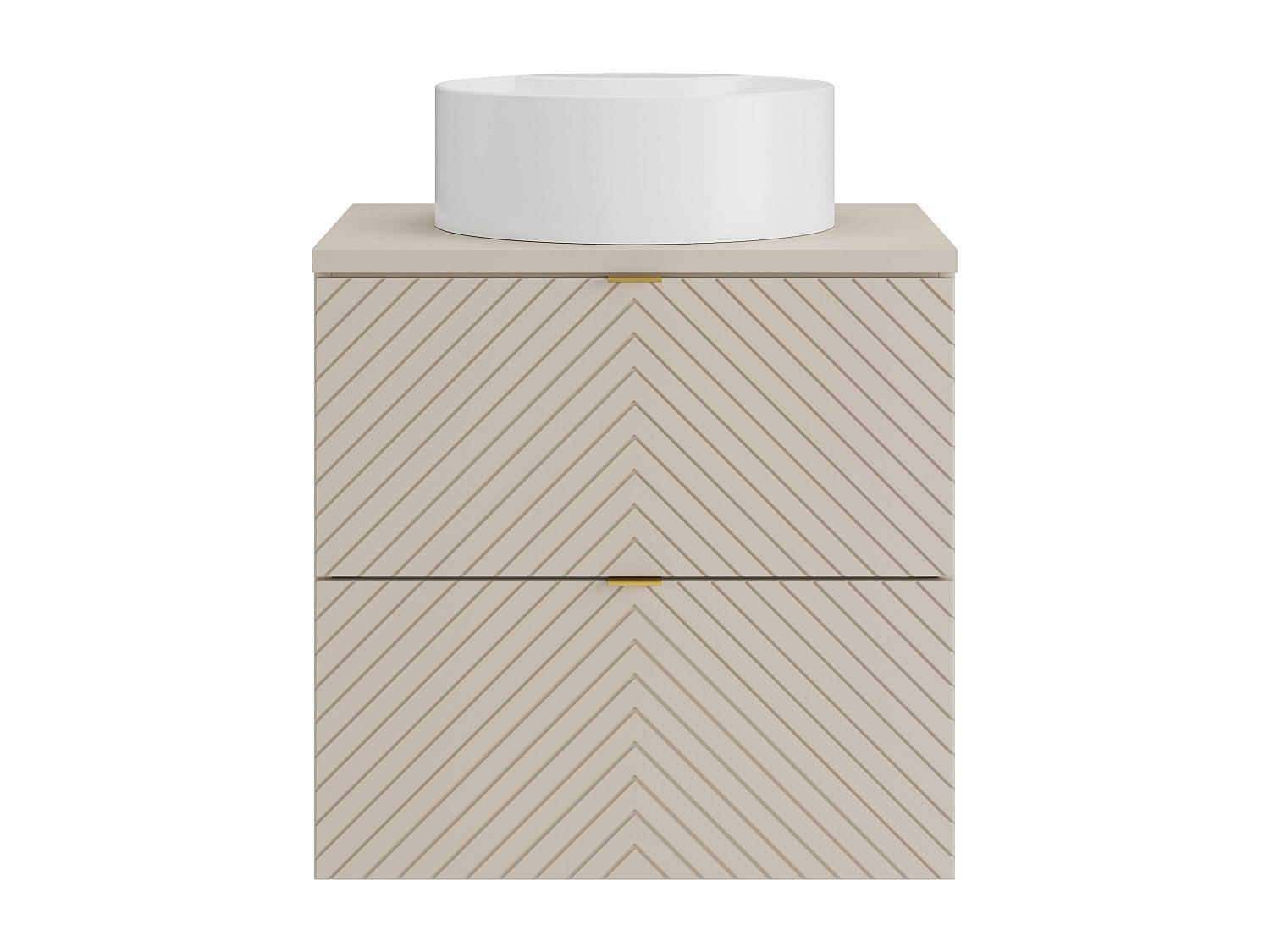 EINZELWASCHTISCH - 60 cm x 46 cm - Holz, Platte - Beige - DORIONI - Beige, Holz (60/61.6/46cm) - Vente-Unique