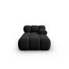 CHAISELONGUE rechts Bellis aus Samt schwarz - Schwarz, Textil (97/62/157cm) - Micadoni