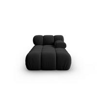 CHAISELONGUE rechts Bellis aus Samt schwarz - Schwarz, Textil (97/62/157cm) - Micadoni