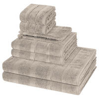 FROTTIERSET Noblesse 8-teilig - Grau, Textil (50/100cm) - Cawoe