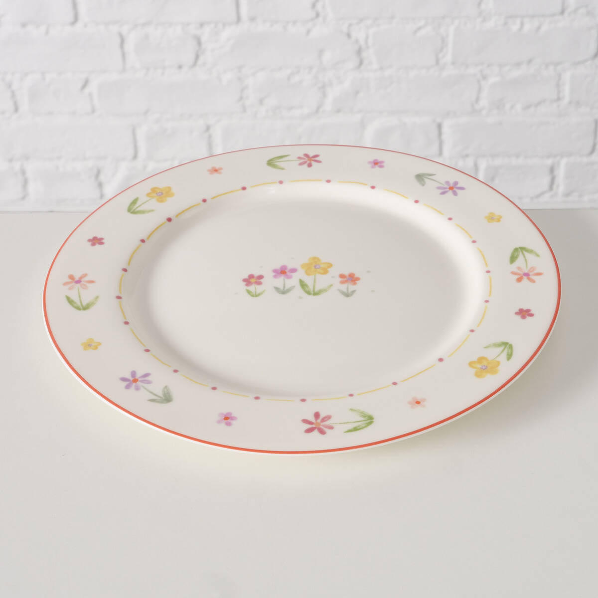 ESSTELLER Blümi Ø 27 cm - Hellgelb/Multicolor, Keramik (27cm) - Boltze Home