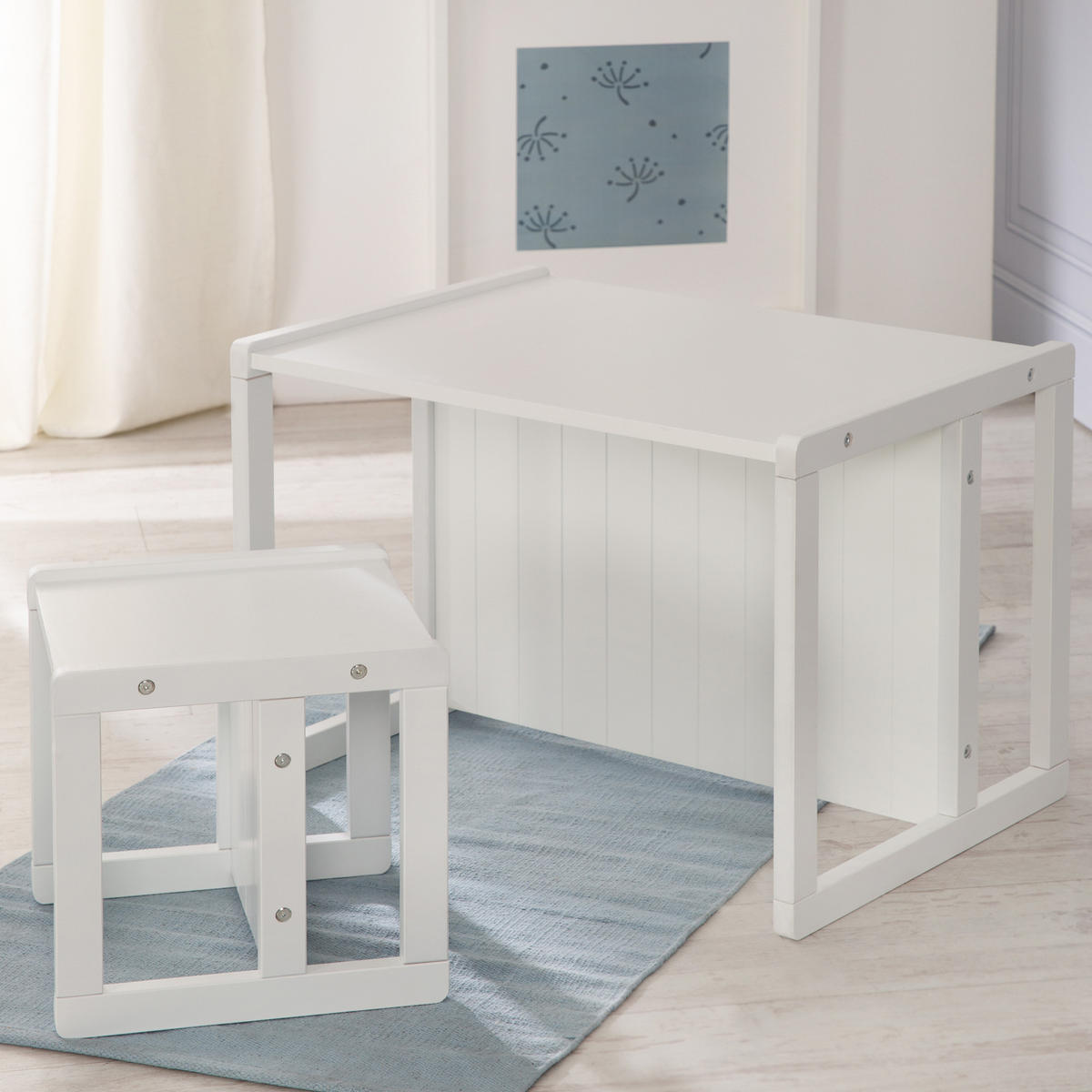 KINDERSITZGRUPPE - Weiß, Holzwerkstoff (57/30/44cm) - Roba
