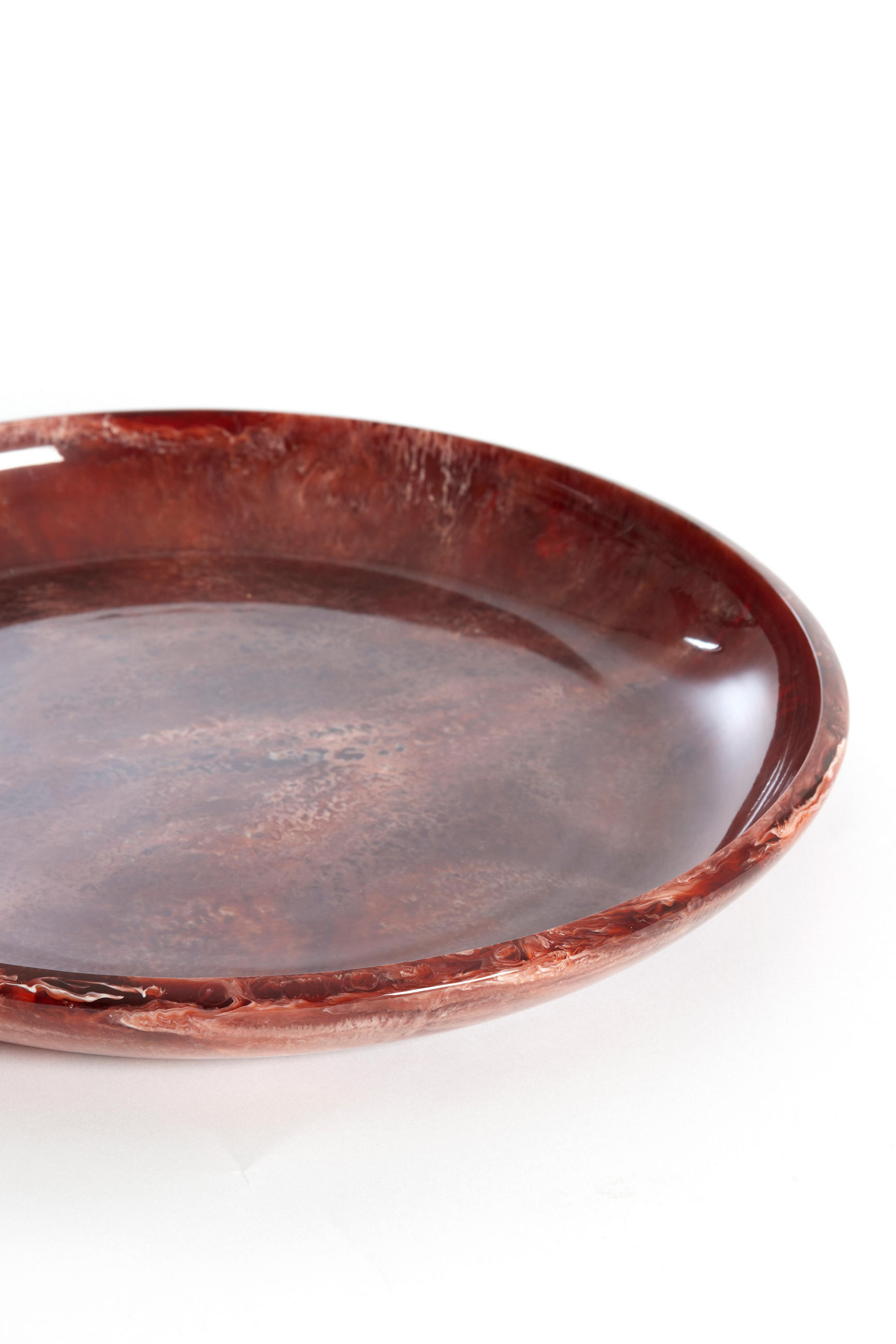 SCHALE Belawan Rot Ø44/4 cm - Rot, Kunststoff (44/4cm) - Light & Living