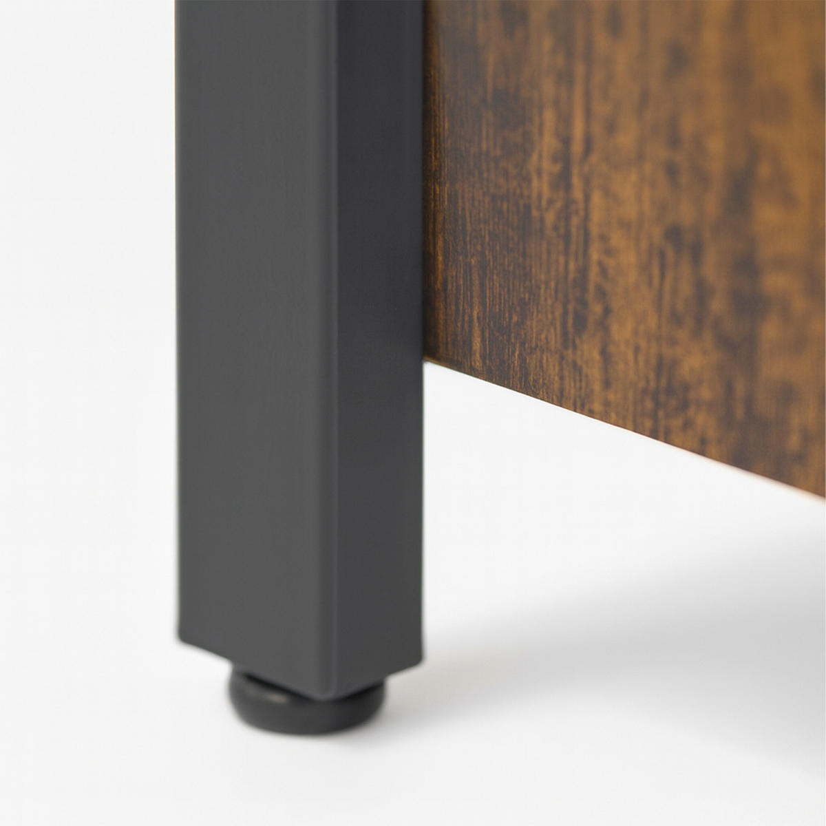 KÜCHENSCHRANK - Dunkelbraun/Schwarz, Glas/Holzwerkstoff (110/75/33cm) - Relaxdays