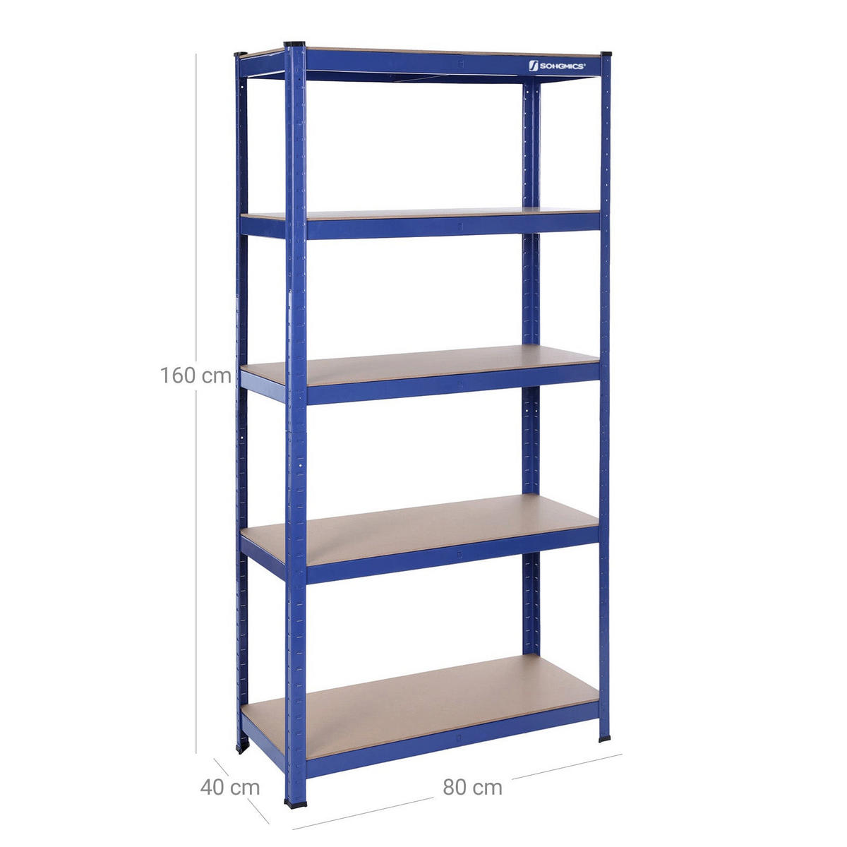 STANDREGAL - Blau, Metall (80/160/40cm) - Hansiro