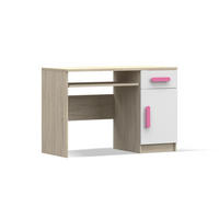 KINDERSCHREIBTISCH INGE 08 110/75/50 cm Weiß+Sonoma/Rosa - Weiß/Rosa, Holzwerkstoff (110/75/50cm) - Deine Möbel 24