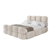 POLSTERBETT mit Bettkasten, Fußteil und Lattenrost, Boxbett ohne Matratze - NOMA-Z 140x200 Beige - Beige, Holzwerkstoff/Textil (140/200cm) - ALTDECOR