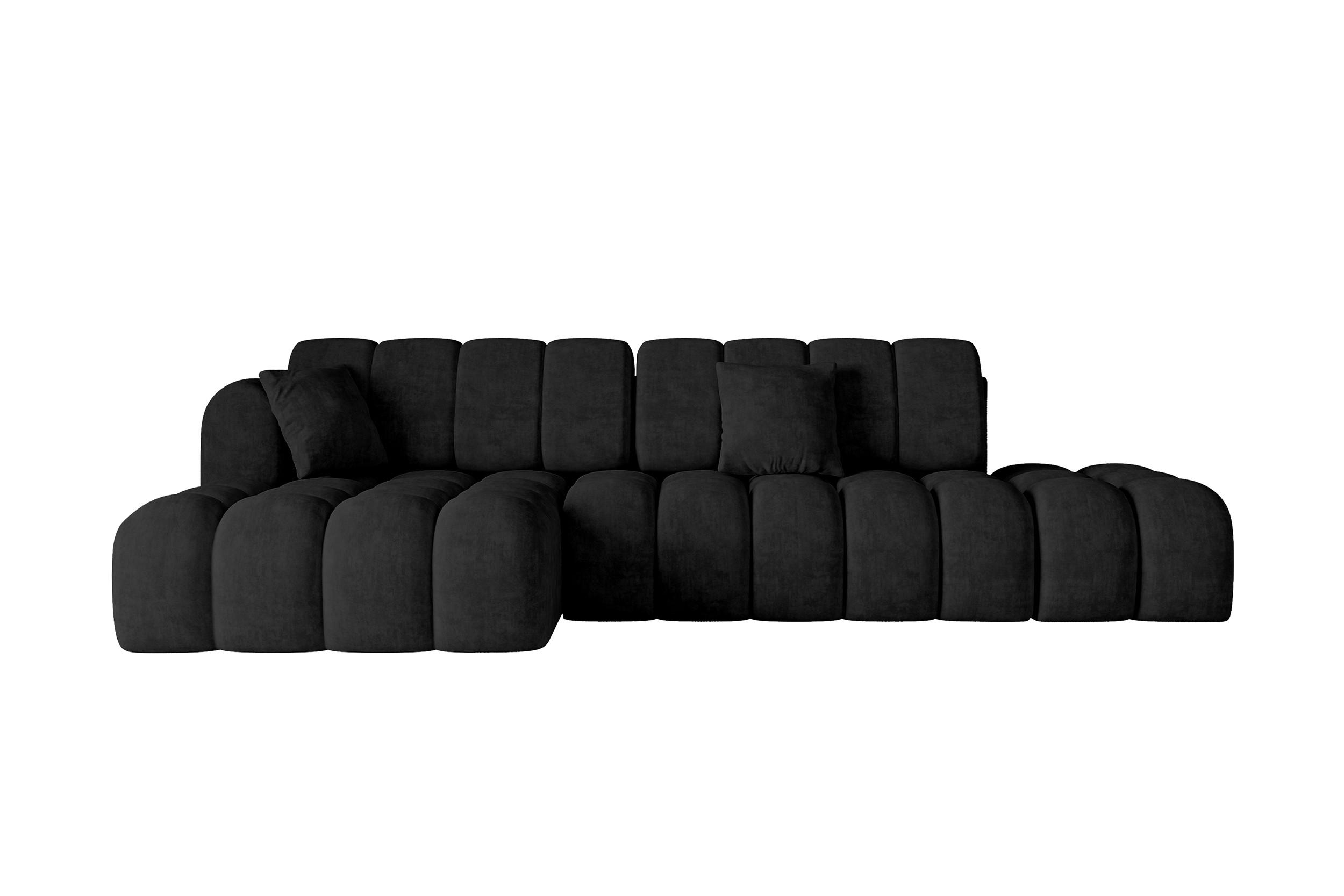 Altdecor Ecksofa Schwarz 321x164 cm
