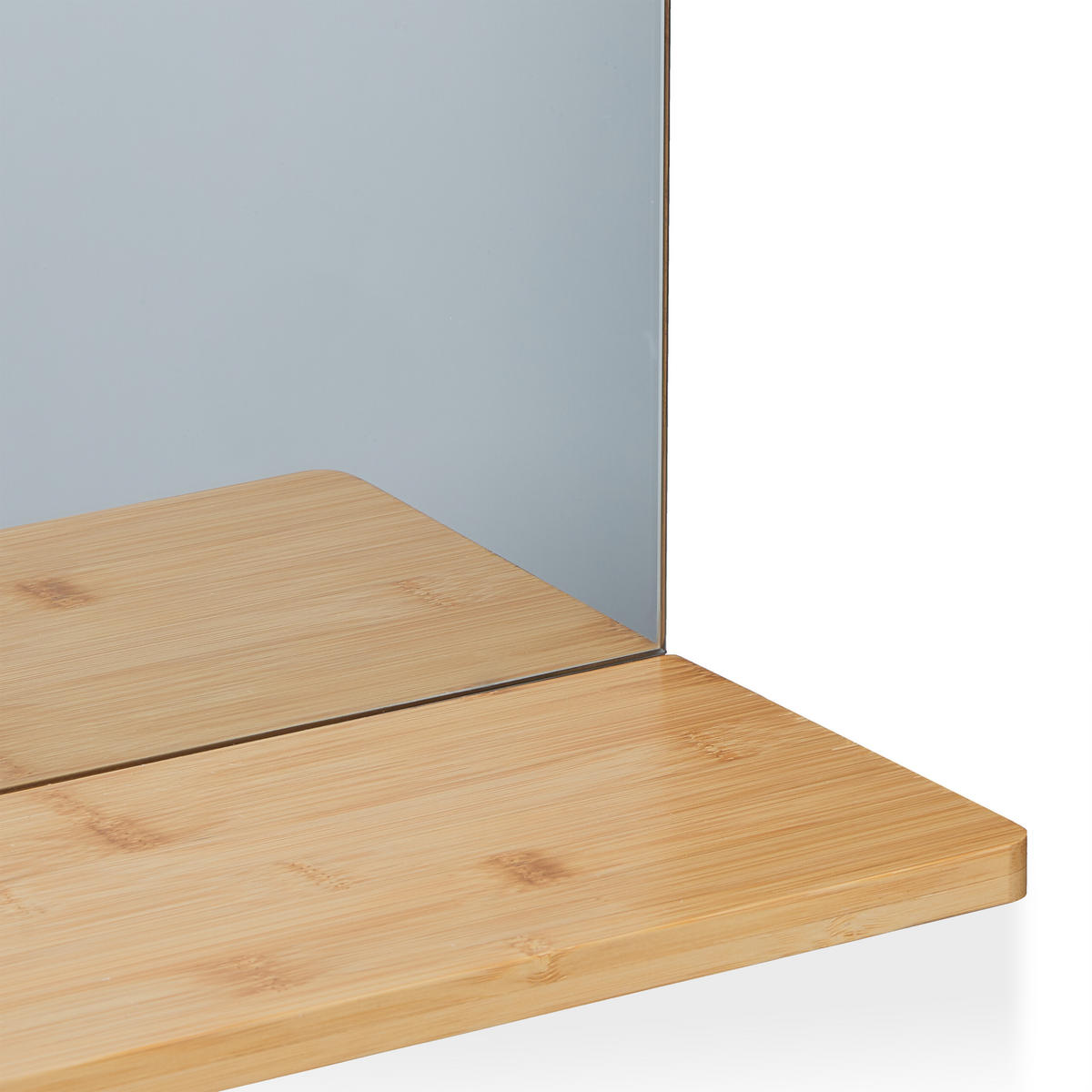 WANDSPIEGEL - Hellbraun, Glas/Holz (90/68.5/16.5cm) - Relaxdays