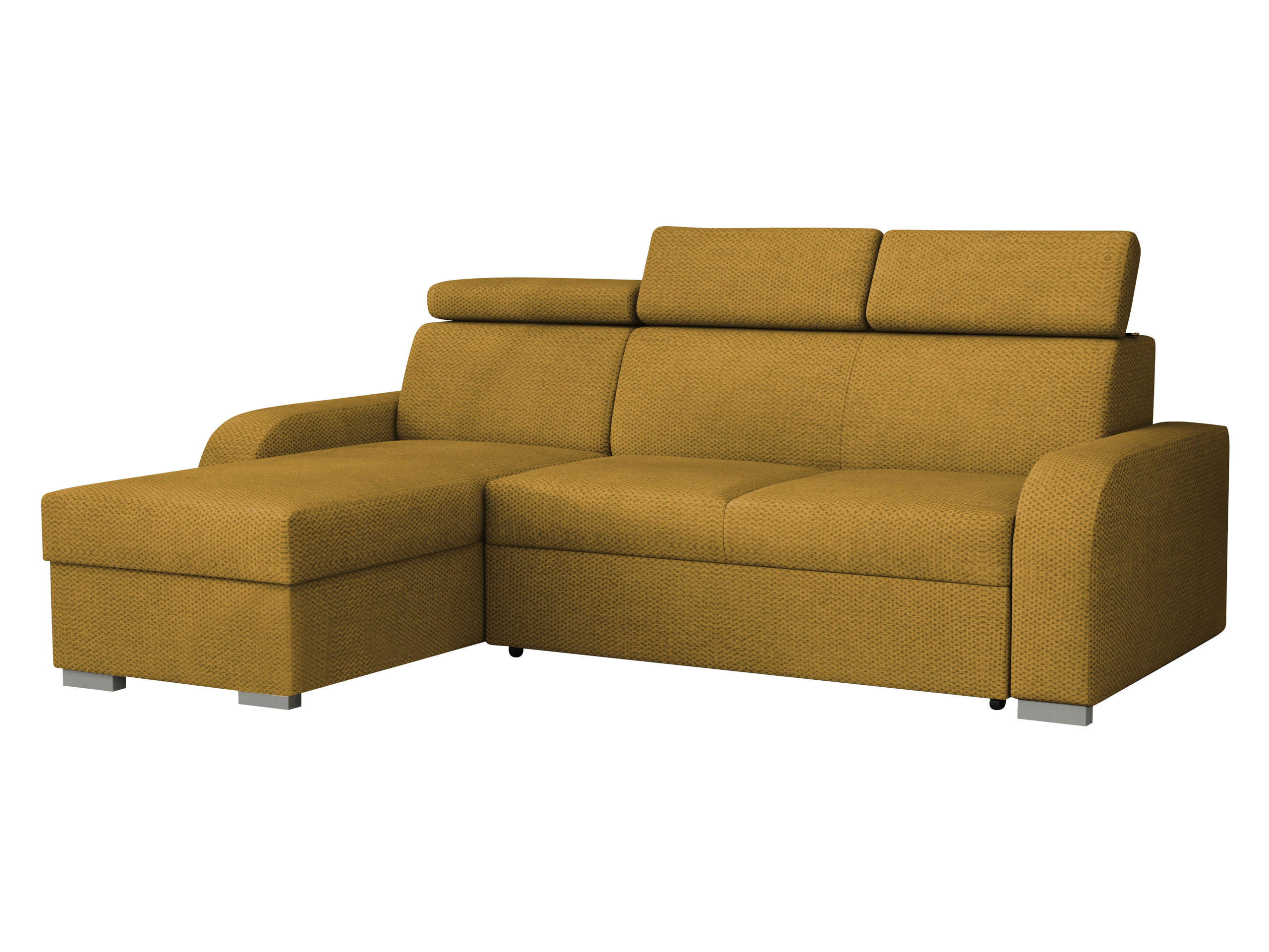 ECKSOFA Oslo 2rLC - Gelb/Silberfarben, Holz/Textil (235/170cm) - MIRJAN24