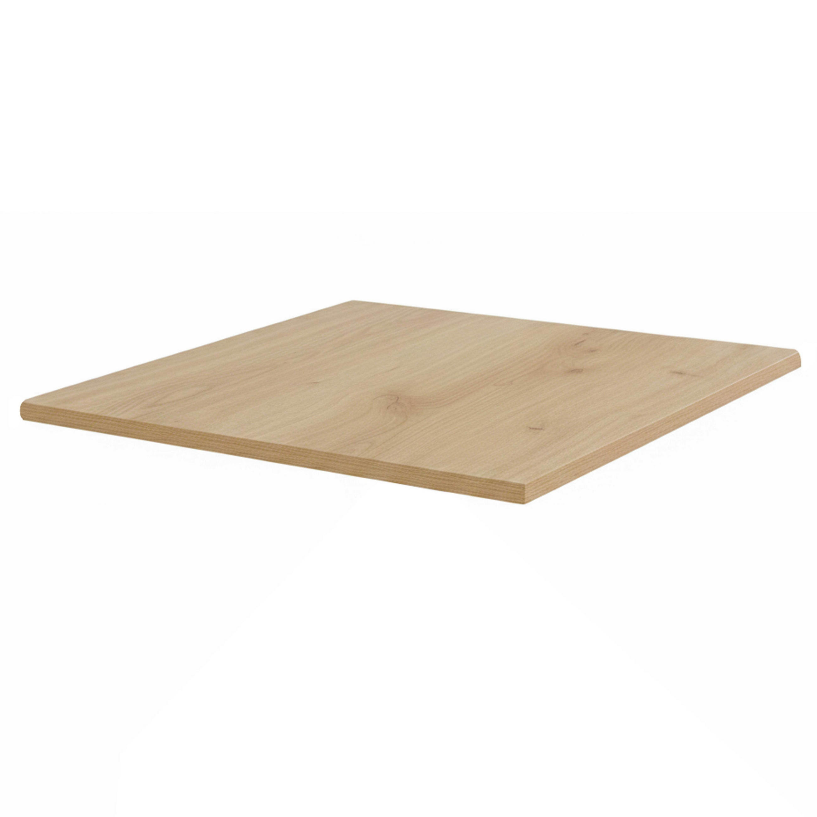 TISCHPLATTE quadratischer 60 cm, Hellholz - Braun, Holzwerkstoff (70/70/2cm) - Oviala