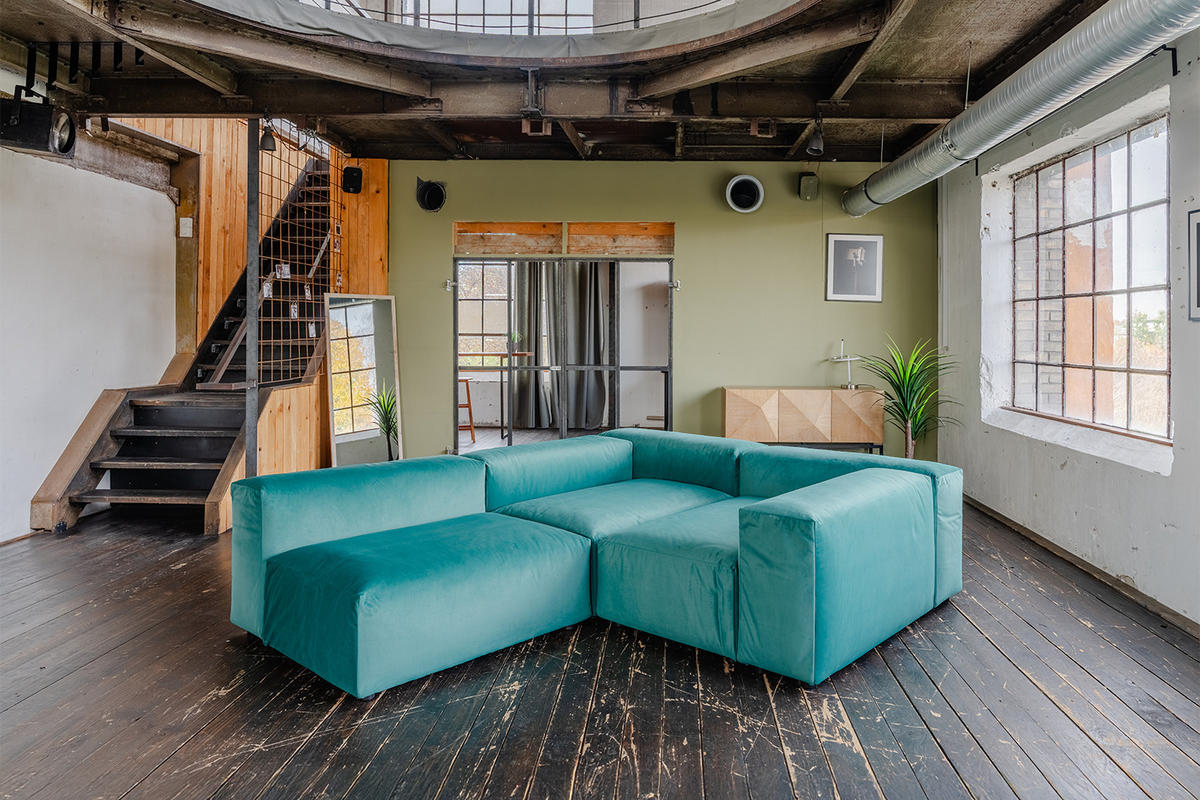 MODULSOFA MIA Grün Velvet - Schwarz/Grün, Kunststoff/Textil (418/72/120cm) - KAWOLA