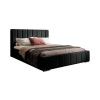 POSTERBETT Doppelbett Belten Schwarz 140x200 cm - Schwarz, Textil (140/200cm) - Meblito