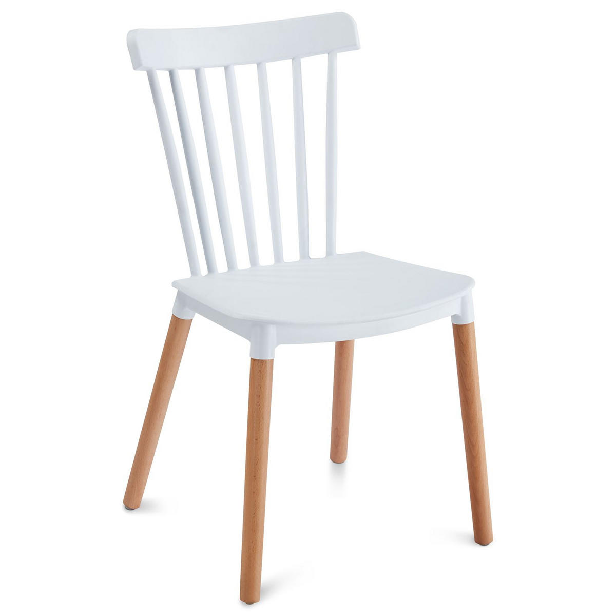 ESSGRUPPE LOIRE/RAVI 5er Set weiß - Weiß, Holzwerkstoff/Metall - IDIMEX