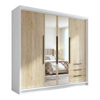 DREHTÜRENSCHRANK VIVO 200 cm Farbe: Weiß | Sonoma | Sonoma - Weiß/Braun, Holzwerkstoff/Metall (200/215/59.5cm) - A&J MöbelLand