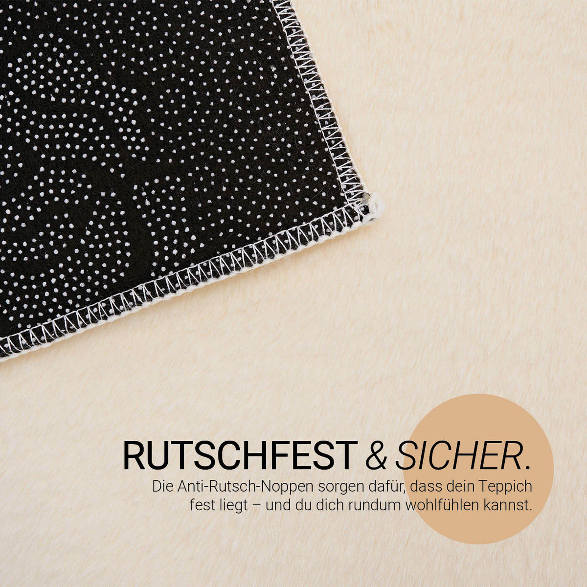 TEPPICH in Beige 120/180 cm waschbar - Beige, Textil (120/180cm) - Homestyle4u