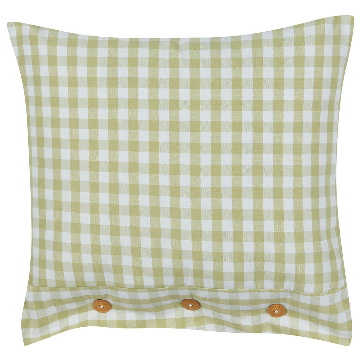 PRYDNADSKUDDE set om 2 olivgrön 45/45 cm Talya - Vit/Grön, Textil (45/45cm) - Beliani
