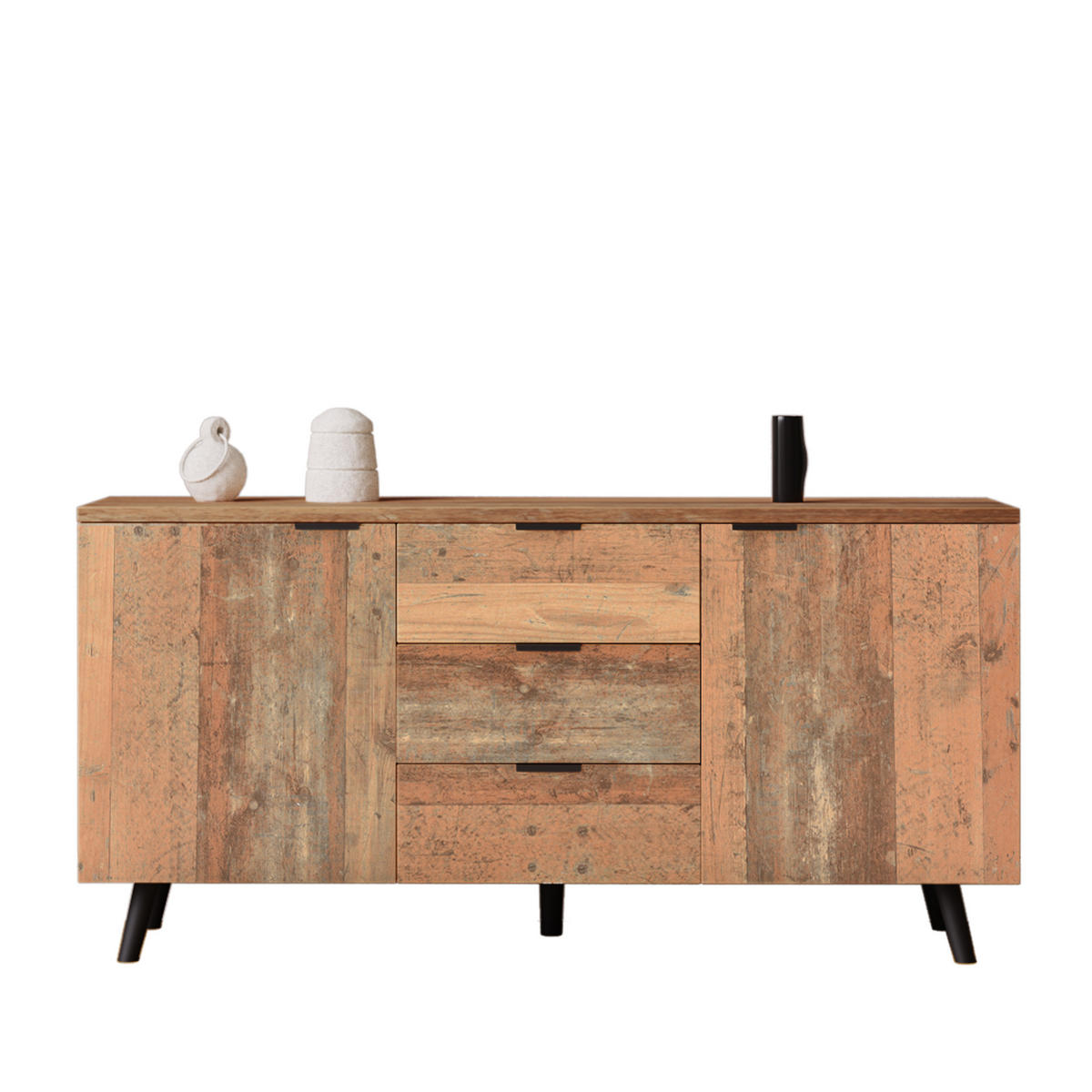 MEHRZWECKSCHRANK Retro 140/35/70 cm - Alteiche, Holzwerkstoff (35/70/140cm) - Urban Meuble