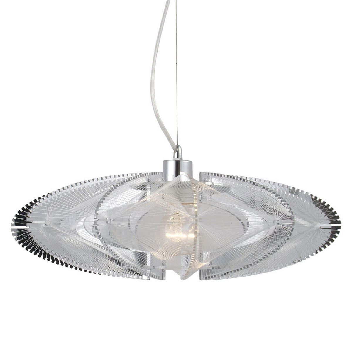 HÄNGELEUCHTE Pollux Chrom Silber - Silberfarben, Metall (50/50/150cm) - Globo Lighting