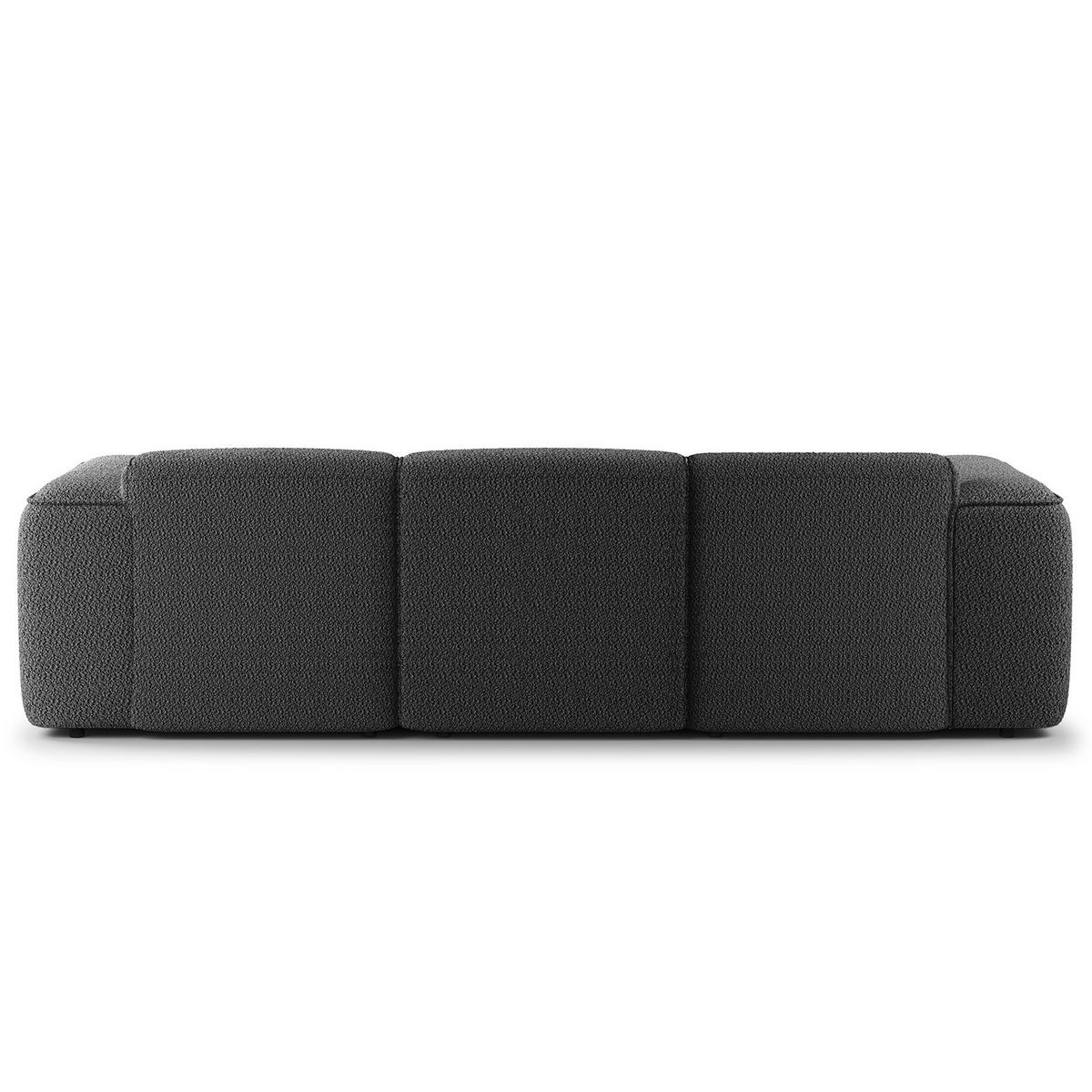 3-SITZER ECKSOFA mit Longchair - Anthrazit/Schwarz, Kunststoff/Textil (251/173cm) - home24